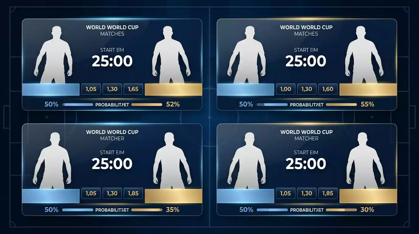 Übersicht der vier WM-Spiele am 22. Juni 2026 mit Quoten